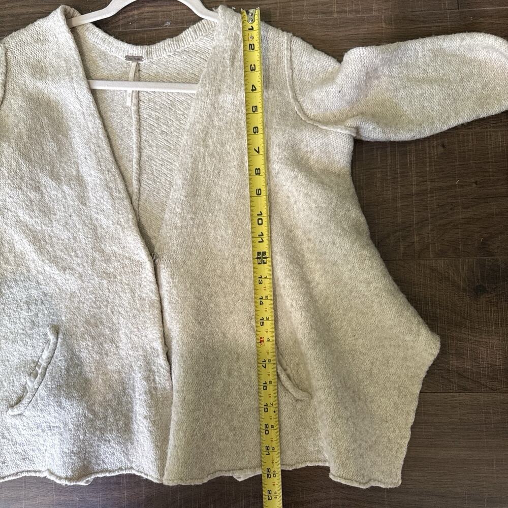 Free People Wool Blend Cardigan Sweater S Oversized Boho Hobo Bohemian Grunge‎ - Picture 5 of 8